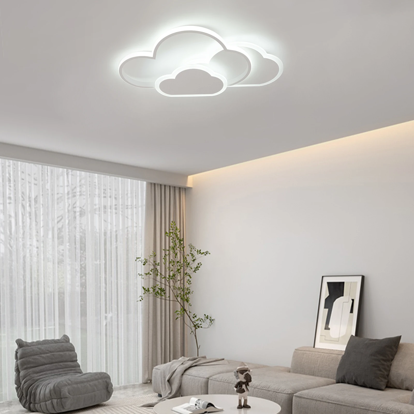 

Cloud LED Ceiling Lamp 22" Modern Minimalist Lighting 52cm for Living Room Children's Room Bedroom