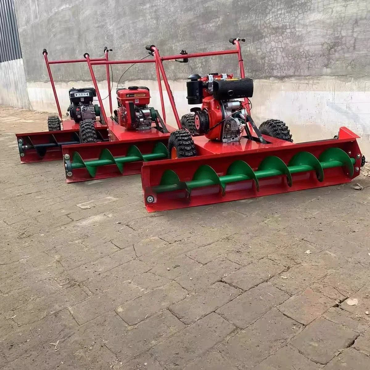 

Hand-pushed small snowplow, multi-functional property road snow clearing artifact, ride-on snow removal truck