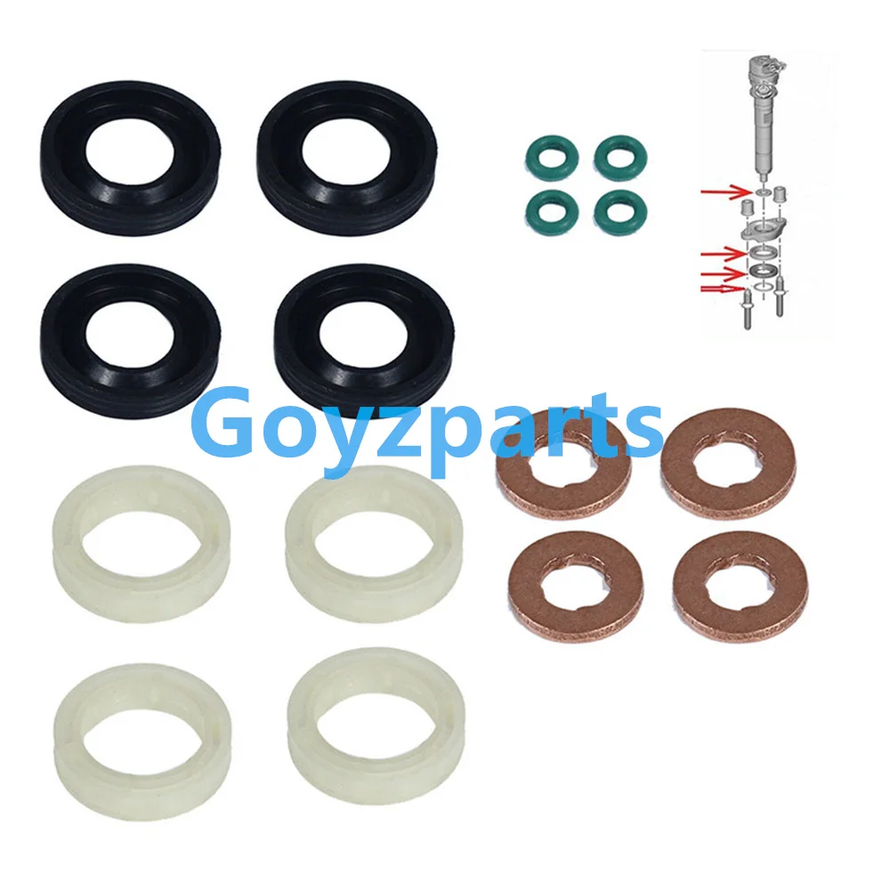 

1318562 1314368 12336831432205 1441256 1982.A0 Fuel Injector Seal Washer For Ford Focus MK2 Fusion for Citroen for Peugeot 1.6T