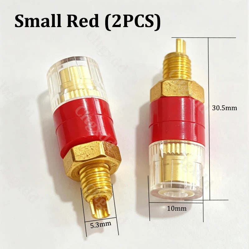 Cltgxdd 2 Stück Messingklemmen für 4-mm-Bananenstecker, CD-Audio-Lautsprecher, Anschlusskabel, Verstärker, Gewinde 31 mm/33 mm – Detail 13