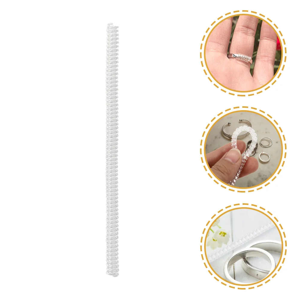 15 Pcs Rings Invisible Adjustment Guard Jewelry Resizer Spring Rope White Resizing Tool Transparent