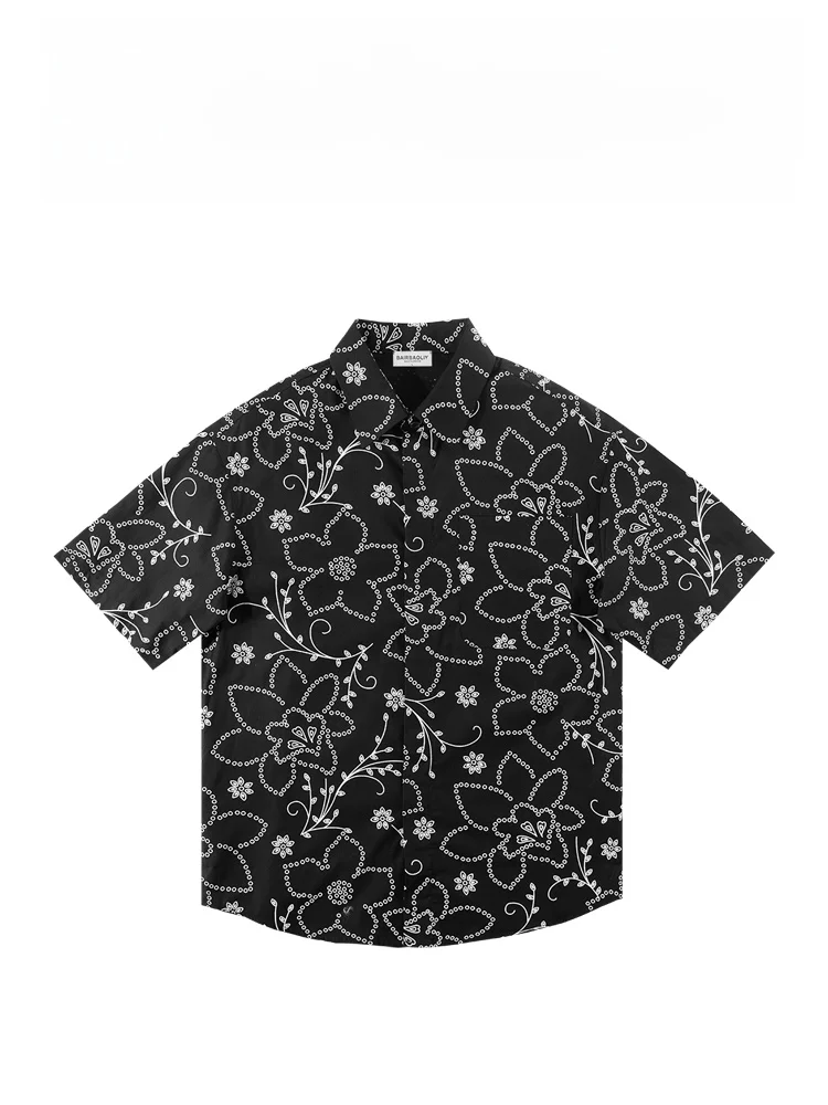 

BAIRBAOLIY2025 Men's Casual Cotton Embroidered ort Sve irt Breathable Faion Urban Sle Stand Fit Summer irt