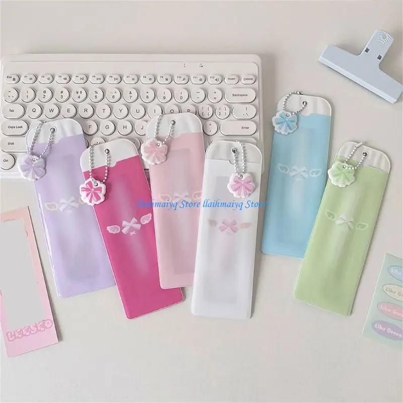 573B Photocard Holder Korean Popular Photo Card Holder with Keychain Cards Holder Pendant Keychain Student Card Sleeves