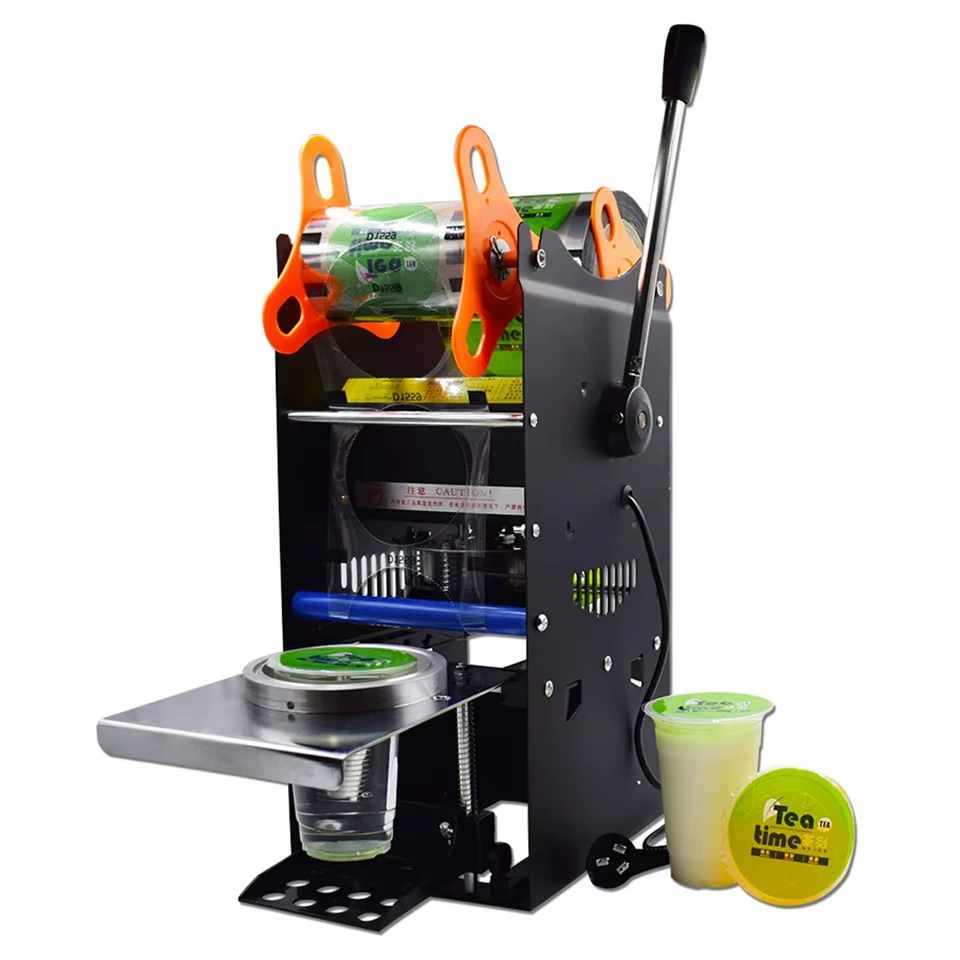 

Popular Factory Direct Manual High Speed Plastic Water Cup Sealing Machine White/black Beverage Sealer Machine for Plastic Paper