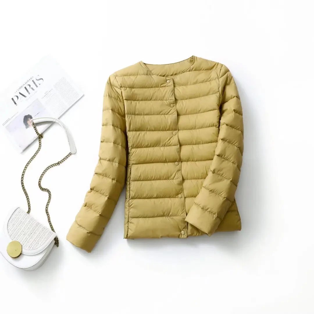 매트 패브릭 초경량 덕다운 여성용 경량 코트 따뜻한 여성용 윈드브레이커 파카 여성용 다운 재킷 플러스 코트