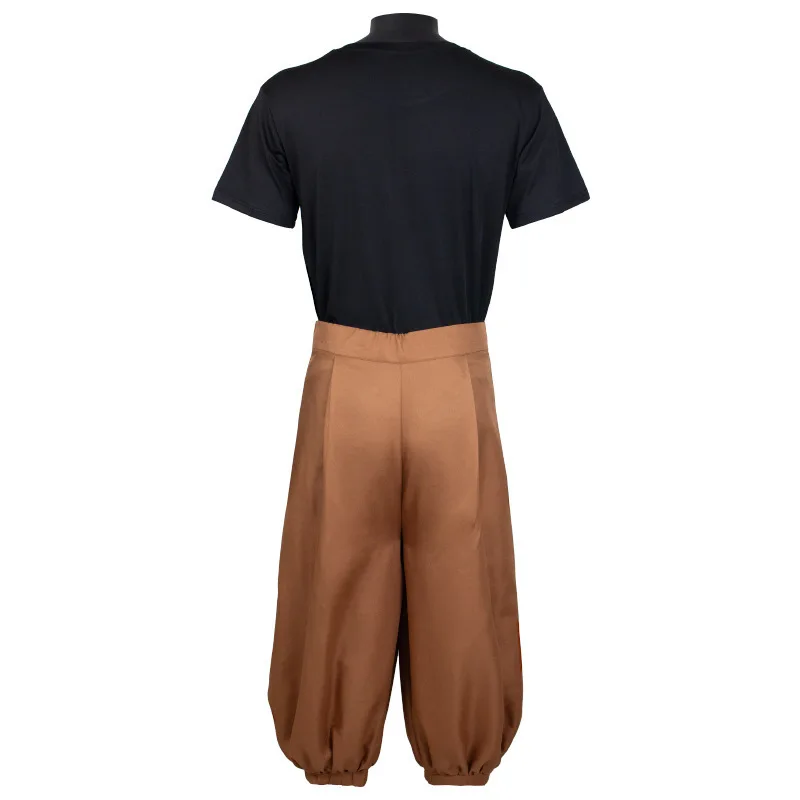 Anime Fushiguro Toji Satoru Gojo Cosplay Jujutsu JJK Temple Costume Black T-shirt White Pants Halloween Cool Set for Adults