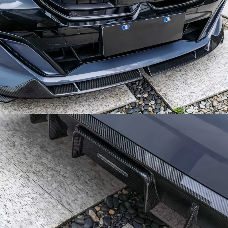 مناسبة لترقية وتركيب تجميل BMW 5 Series G68، مجموعة كاملة من مادة ألياف الكربون الجافة طقم الجسم المحيطي الصغير