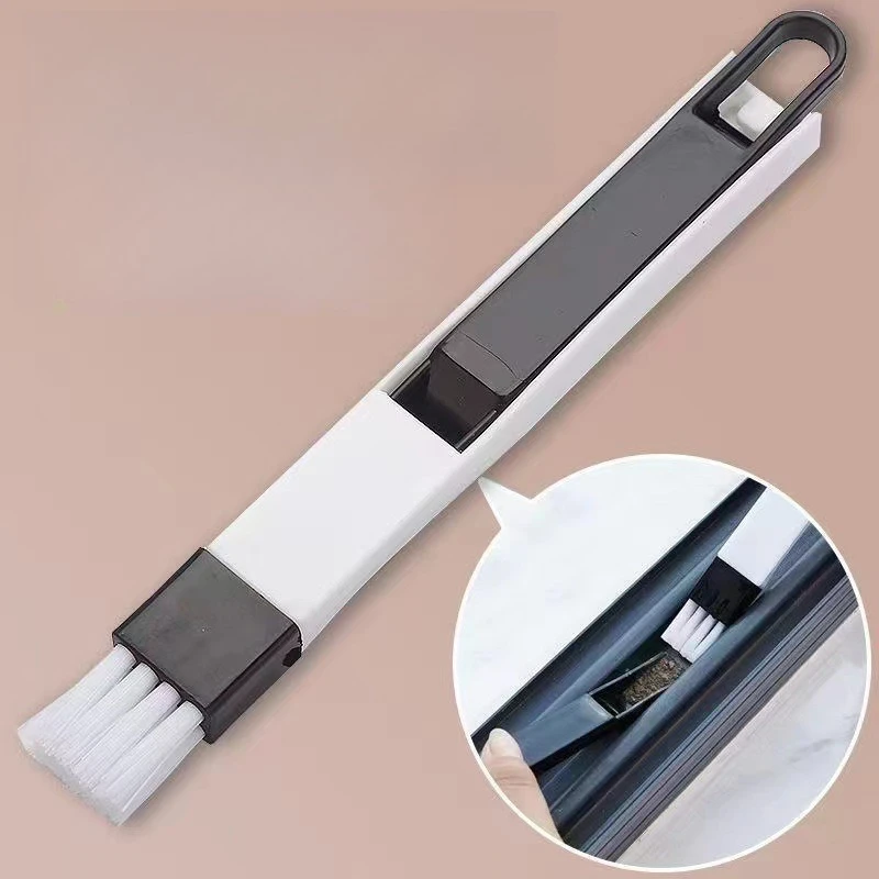 

2 pcs Window Groove Cleaning Brush Clean Tool Multifunctional Windows Slot Brush Keyboard Nook Cranny Dust Shovel Track Clean