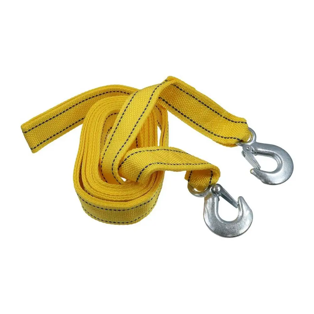 Heavy Duty Car Tow Cable 300/400cm High Strength Trailer Rope Durable 3 Ton 5 Ton Emergency Steel Cable Towing Strap