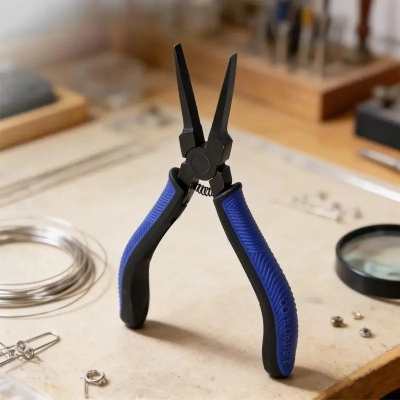 Mini Flat Nose Pliers Hand Tool Non‑slip Handle For Jewelry Making DIY Craft Electronic Maintenance Repair Work