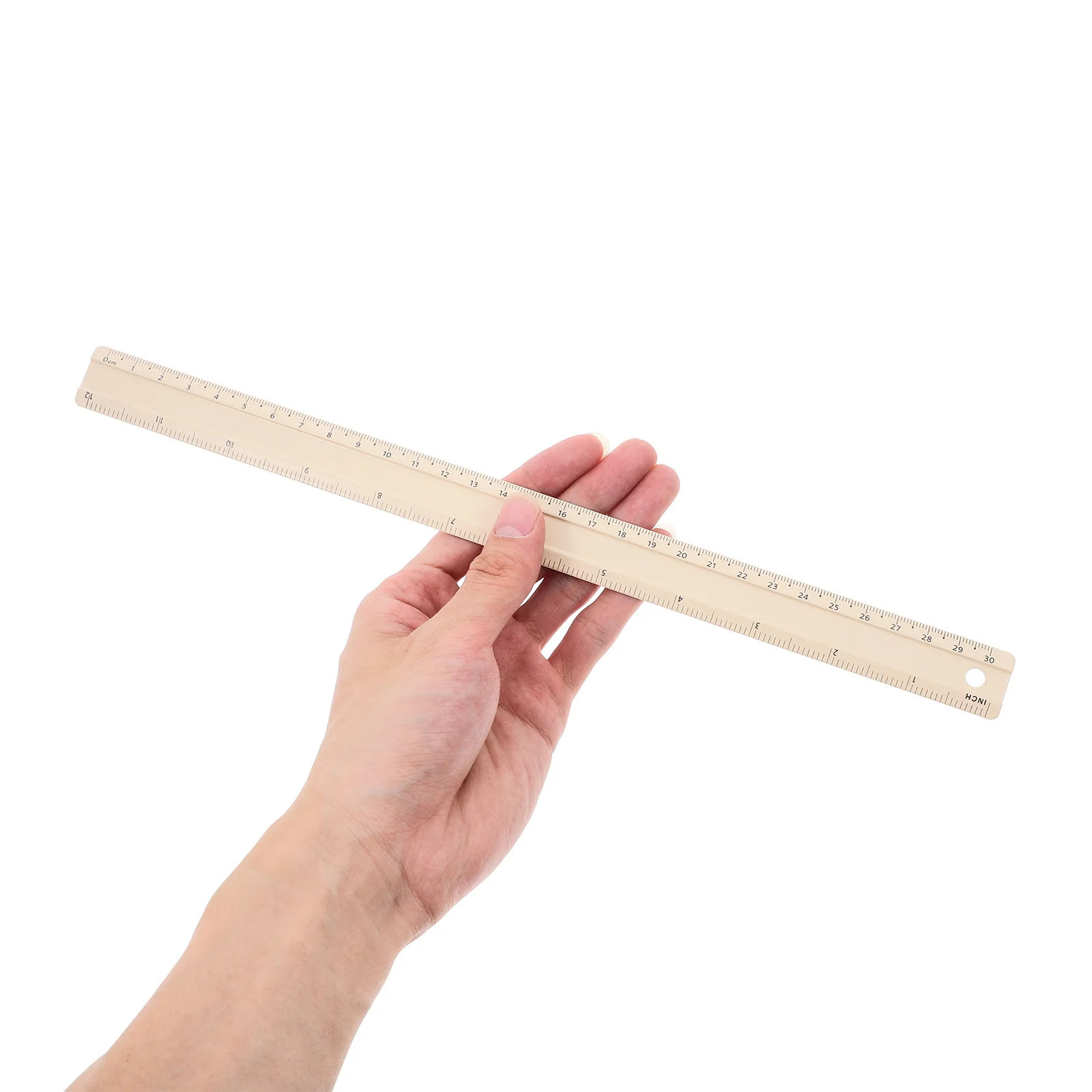 Aluminum Alloy Straight Ruler 30cm Multi-Functional Measuring Tool Clear Markings Easy to Carry and Use Student Essential