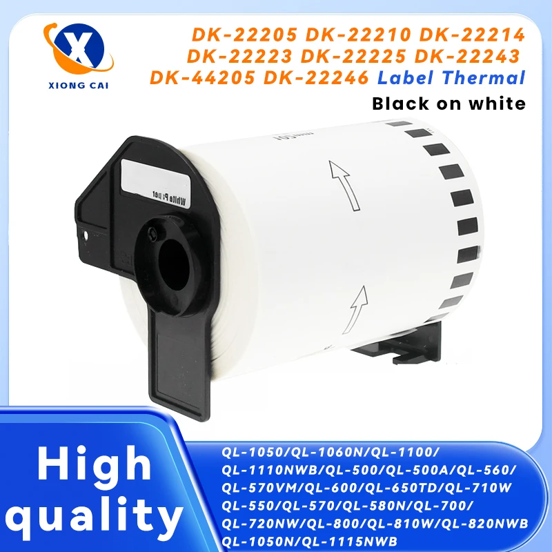 Thermal Paper Label Roll Continuous DK-22205 DK-22210 DK-22214 DK-22223 DK-22225 DK-22243 DK-44205 DK-22246 Compatible Brother