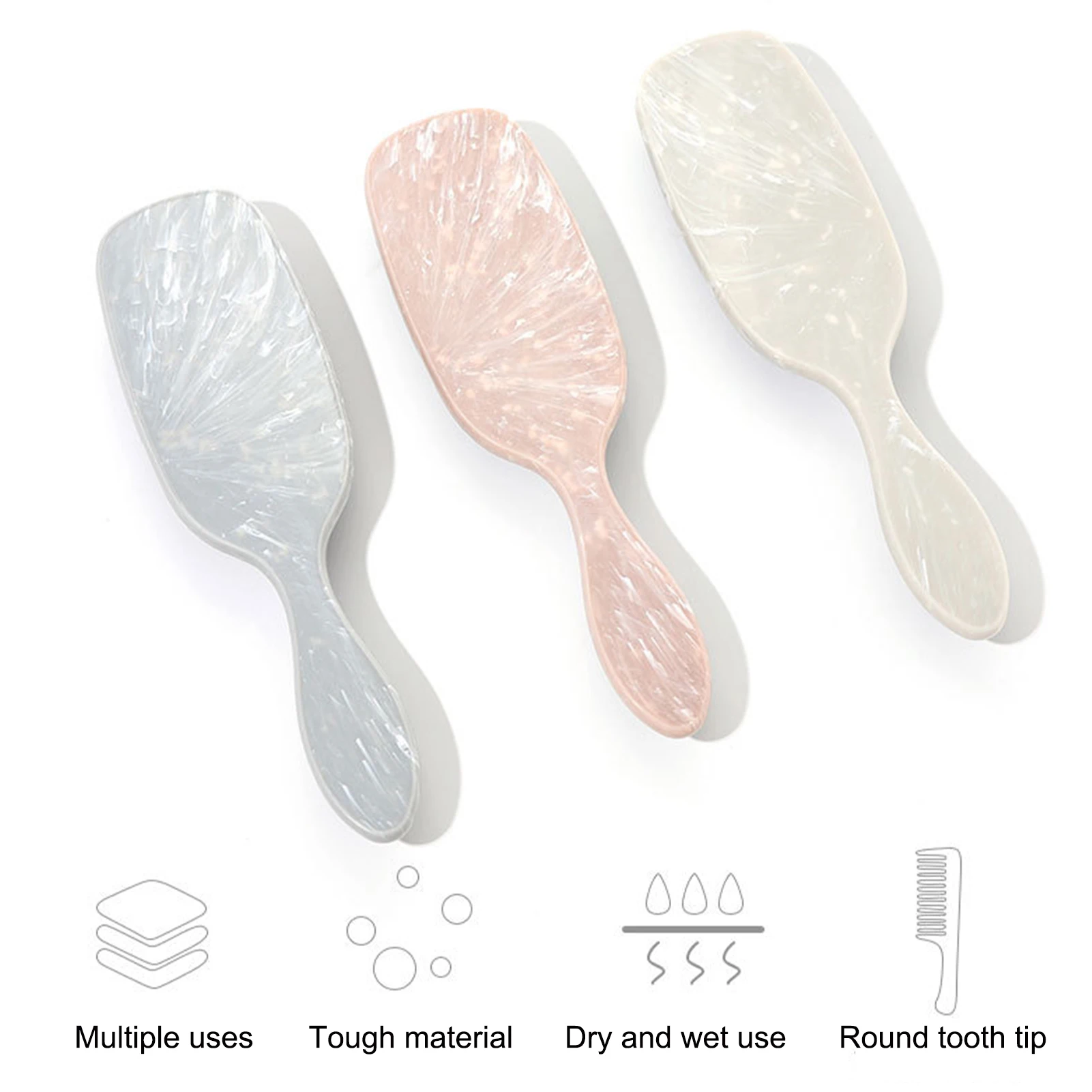 Anti Knot Air Cushion Comb For Women Fashionable Marble Pattern Design Massage Comb Girls Household Hairdressing Accessories