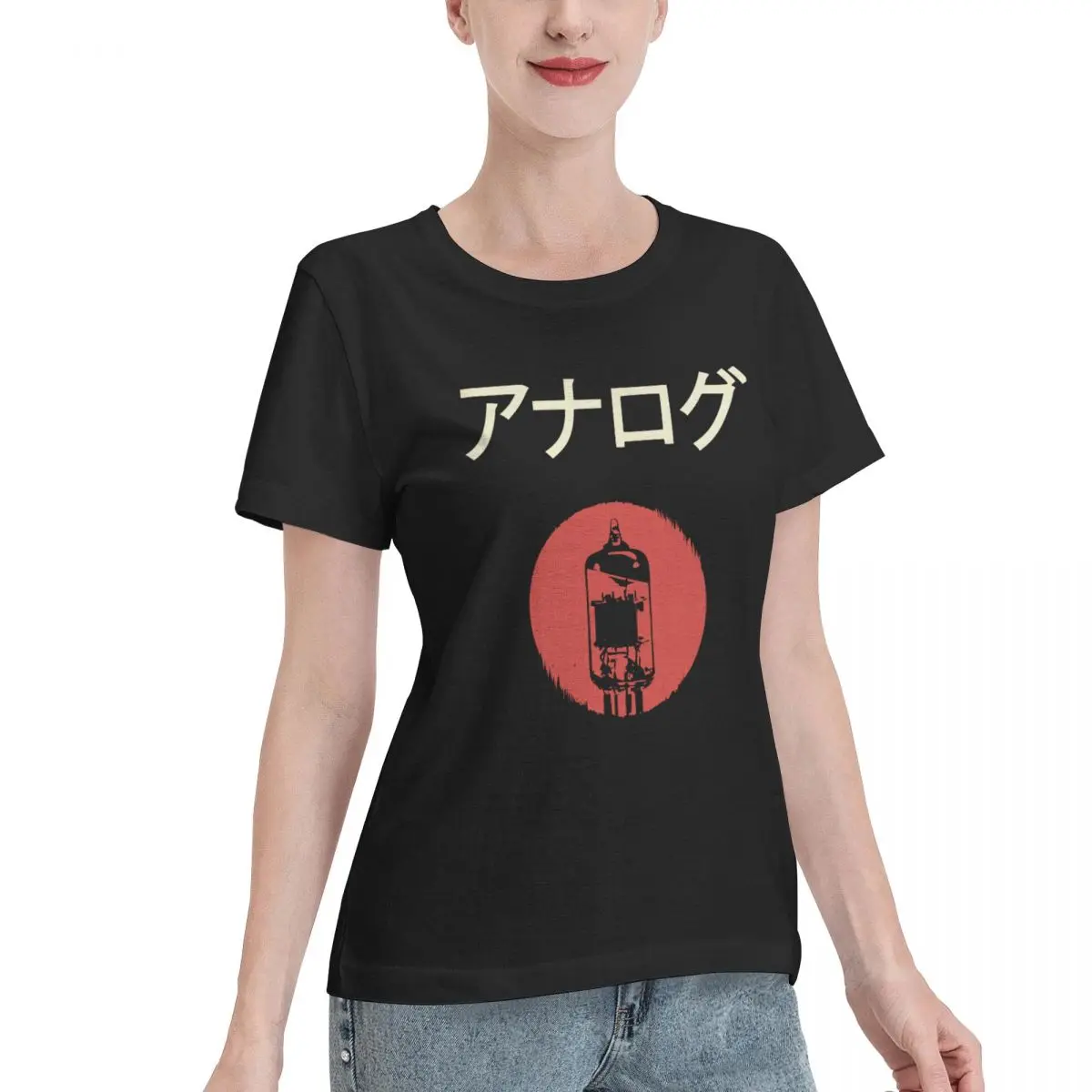 Excellent Craftsmanship Retro Japanese Analog Vacuum Tube Women's T-shirt Vintage Travel Wear Top