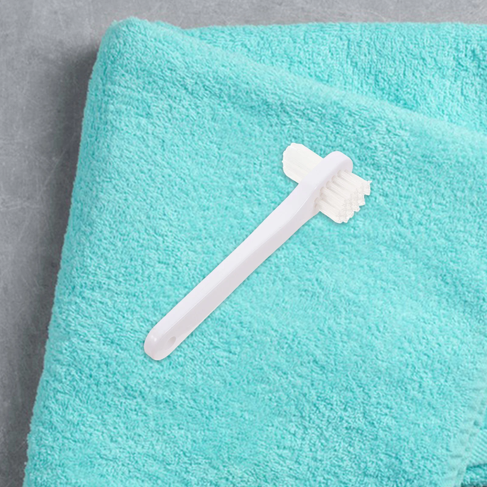 

4 Pcs Toothbrush Soft Travel Double Side Teeth Brush Denture Cleaning Oral Hygiene Portable False Teeth Cleaner Angled