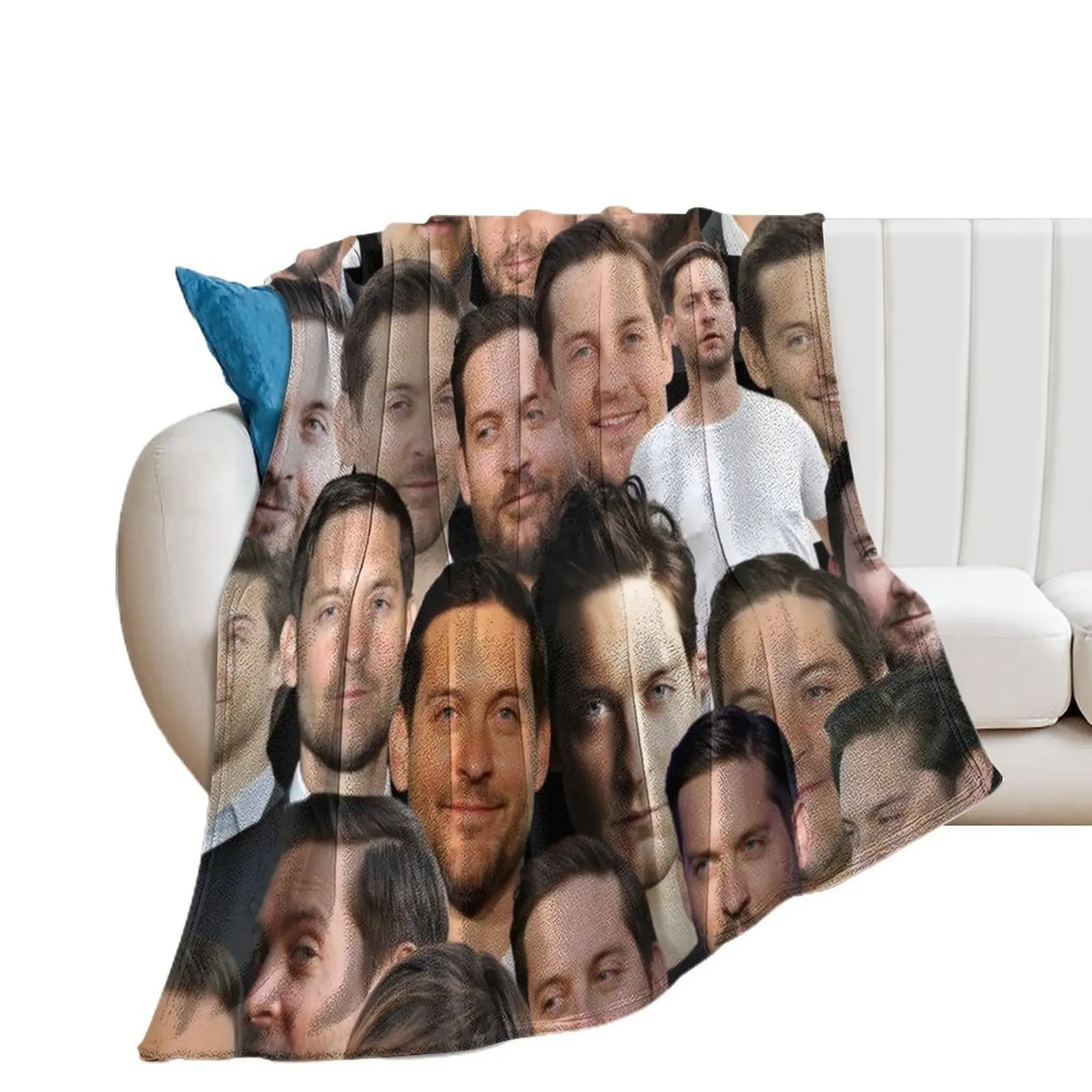 Tobey Maguire Photo Collage Throw Blanket valentine gift ideas Hairys Sleeping Bag Blankets