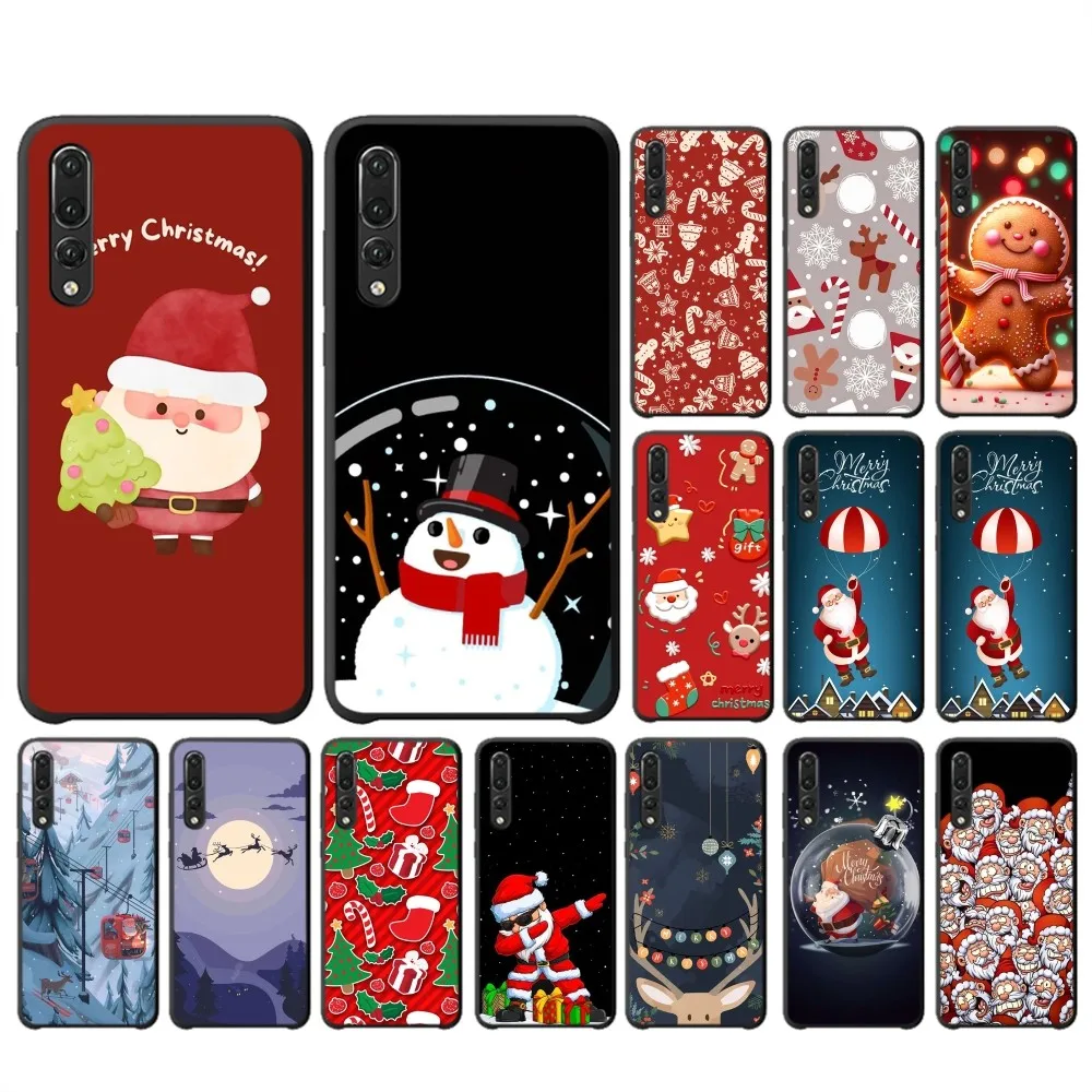 

Merry Christmas Phone Case For Huawei P 8 9 10 20 30 40 50 Pro Lite Psmart Honor 10 lite 70 Mate 20lite