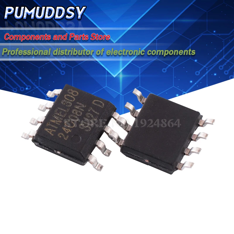 10PCS 24C08 AT24C08 AT24C08AN-10SU-2.7 SOP-8 The new quality is very good work 100% of the IC chip