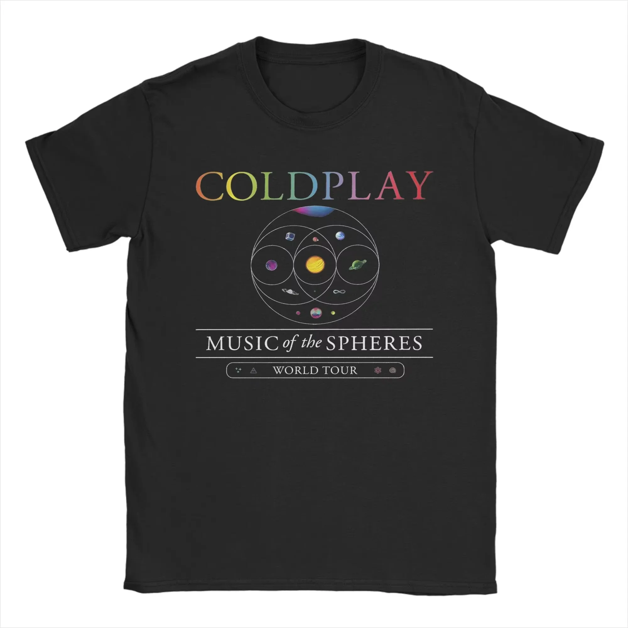 ColdplayED Life Flower Pattern Printed T-Shirt, Unisex, Tour Edition, 100% Cotton T-Shirt Clothing - view 5