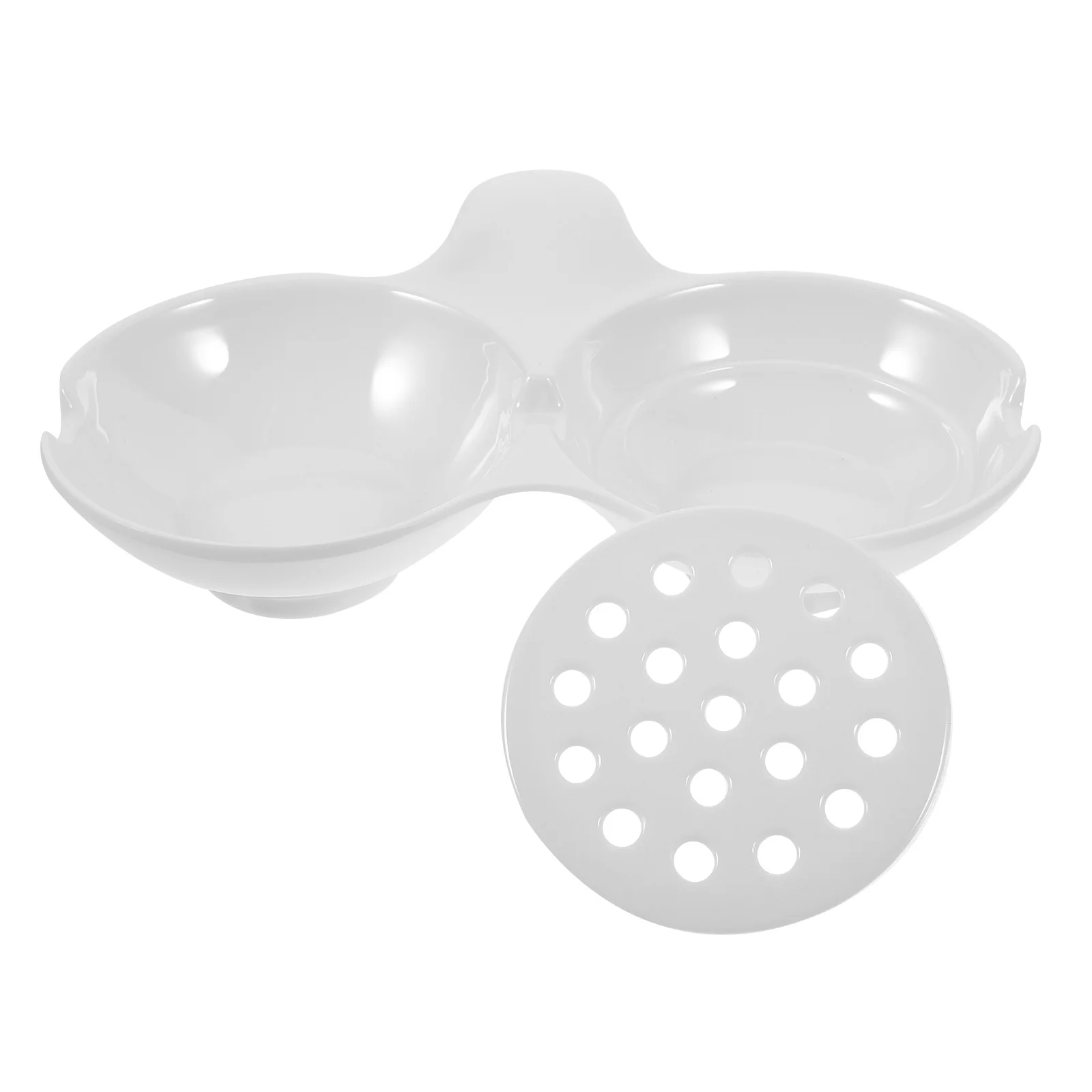 

1Pcs Oil Dry Sauce Dish Double Slots Hot Pot Sauce Dipping Plate Seasonal Flavor Plate Seasoning Dishes Dishes Saucer