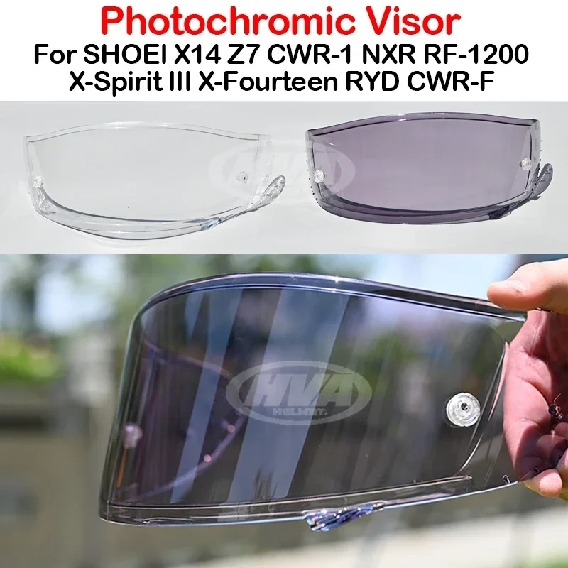 

Photochromic Shield Visor Lenses for SHOEI X14 X-14 Z7 NXR CWR1 CWR-1 RF1200 RF-1200 Xspirit3 X-Spirit III X-Fourteen RYD CWR-F