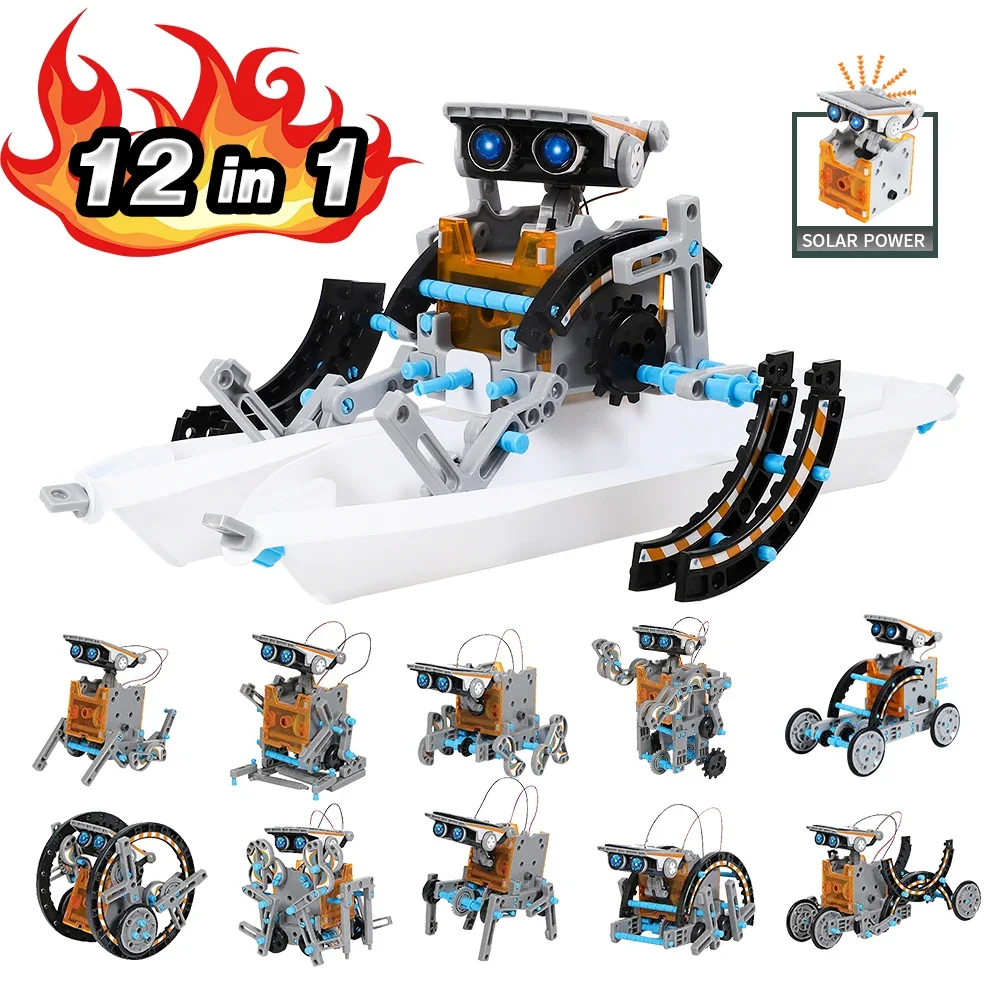 Kits de jouets éducatifs pour garçons de 6 à 812 ans, technologie solaire, Robot d'apprentissage scientifique, combinaison pour enfants