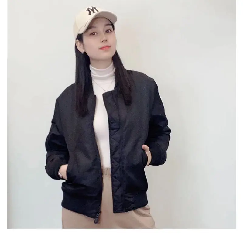 

Bomber Jackets Womens Jacket Streetwear Autumn Stereoscopic Cleanfit Three-Dimensional Artistic Decorative Layered Simple Casual