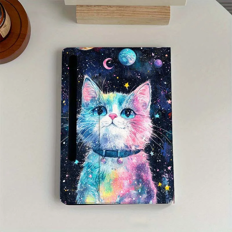

Cartoon Starlit Sky Cat Gift For Samsung Galaxy Tab S6 S7 S8 S9 S10 FE Plus Lite Soft Flexible Support Tablet Case
