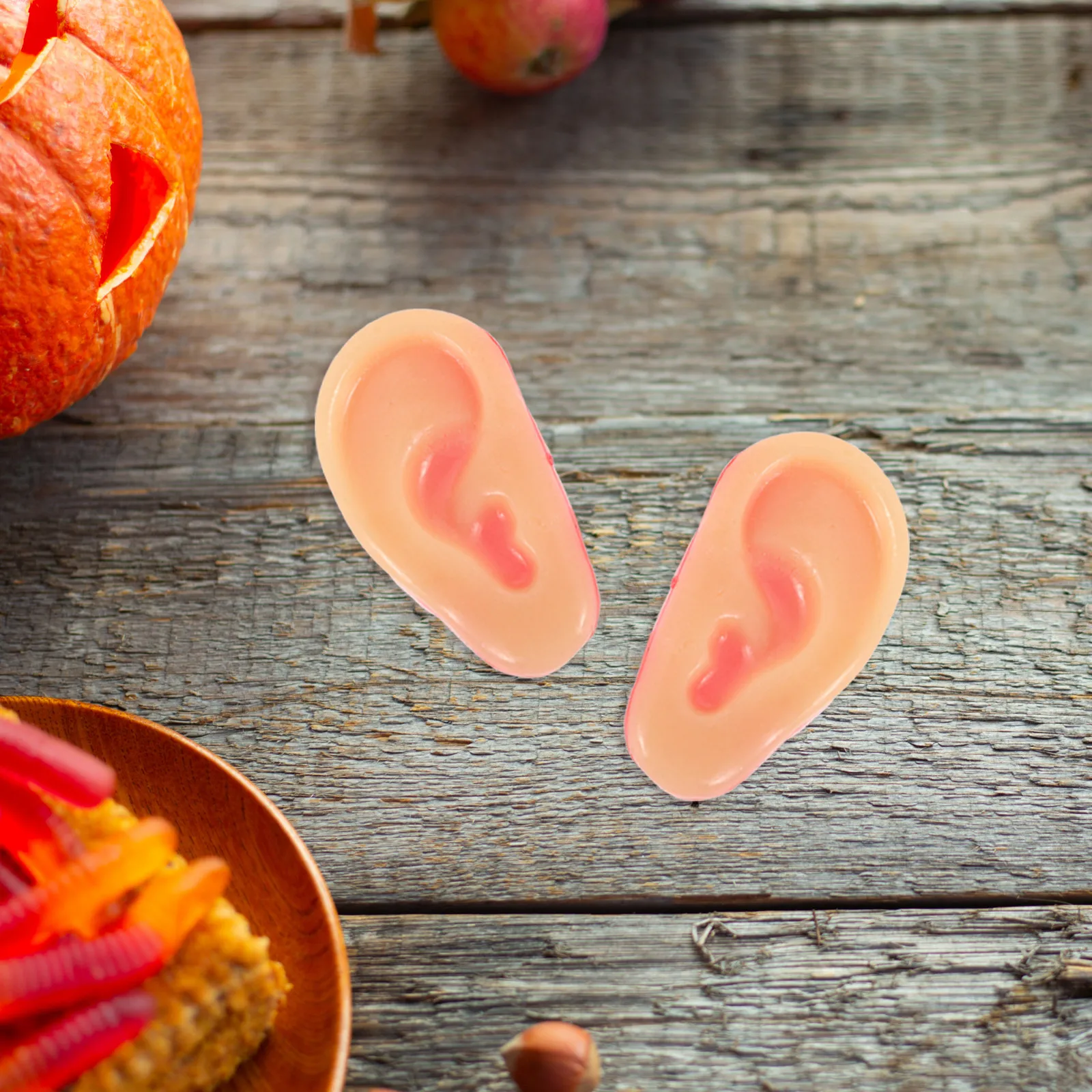 10Pcs Flexible Tpr Simulated Ear Prop Versatile Tricky Prank Ear for Stage Performance Halloween Costume Party Fool's Day Fun
