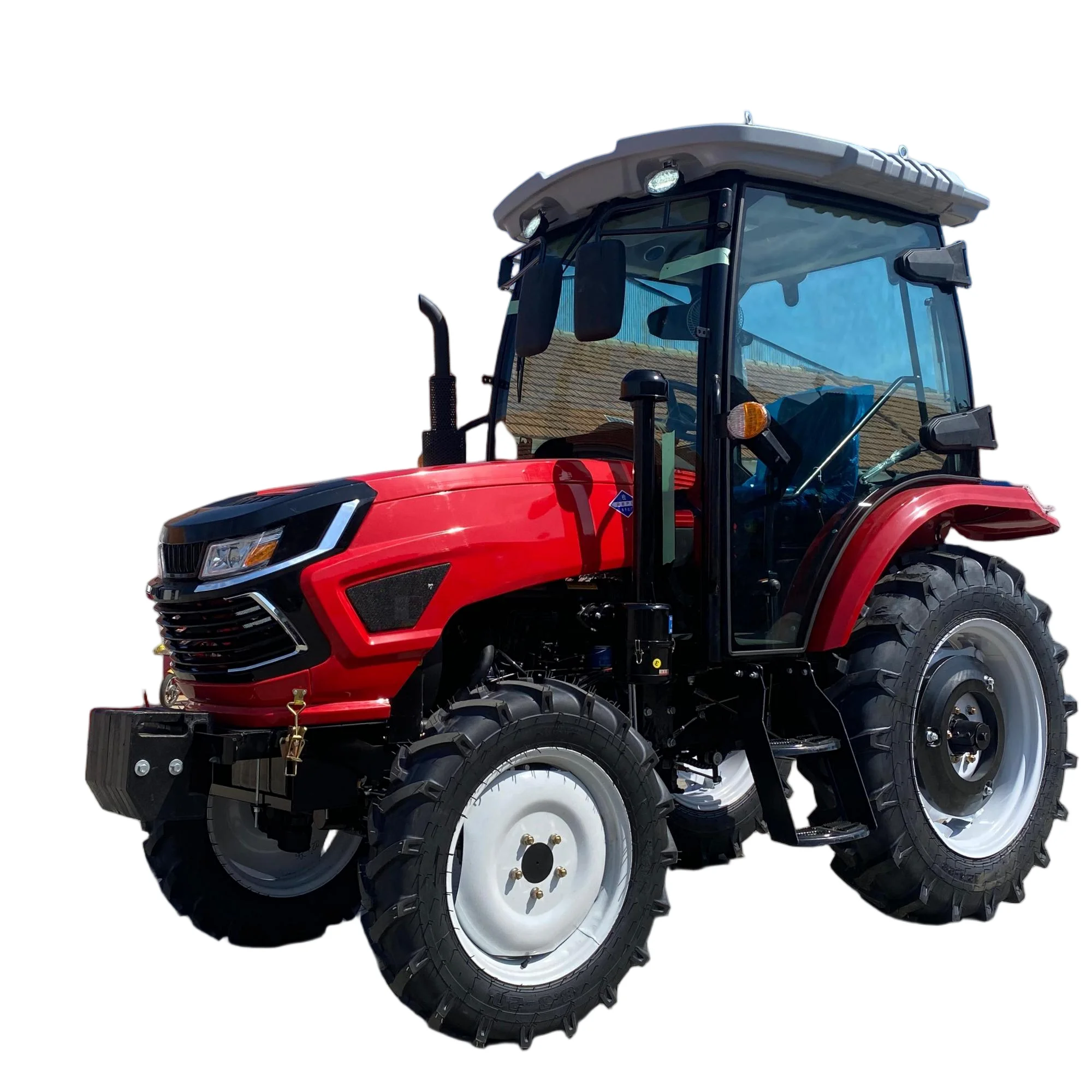 Factory supply 50HP 4X4 diesel agricultural 36.8kw mini agricultural machinery, small farm compact garden lawn wheeled tractor