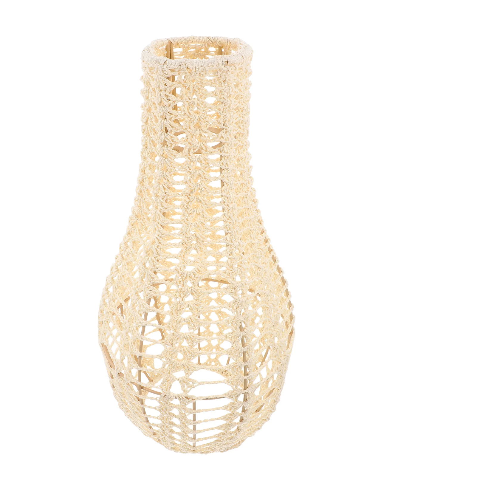 

Cotton Rope Woven Lampshade Handmade Pendant Ceiling Lamp Cover Living Room Bedroom Office Rustic Decorative Lighting Shade