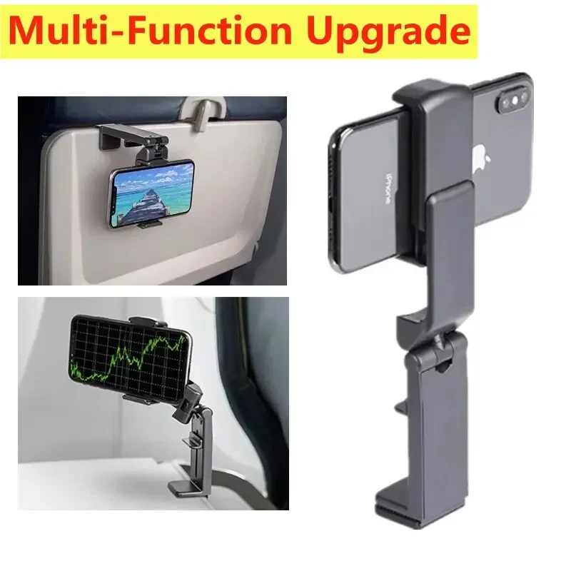 Airplane Phone Holder Stand Cell Mobile Portable Travel Mount Desk Flight Foldable Rotatable Selfie Holding Train Seat Support