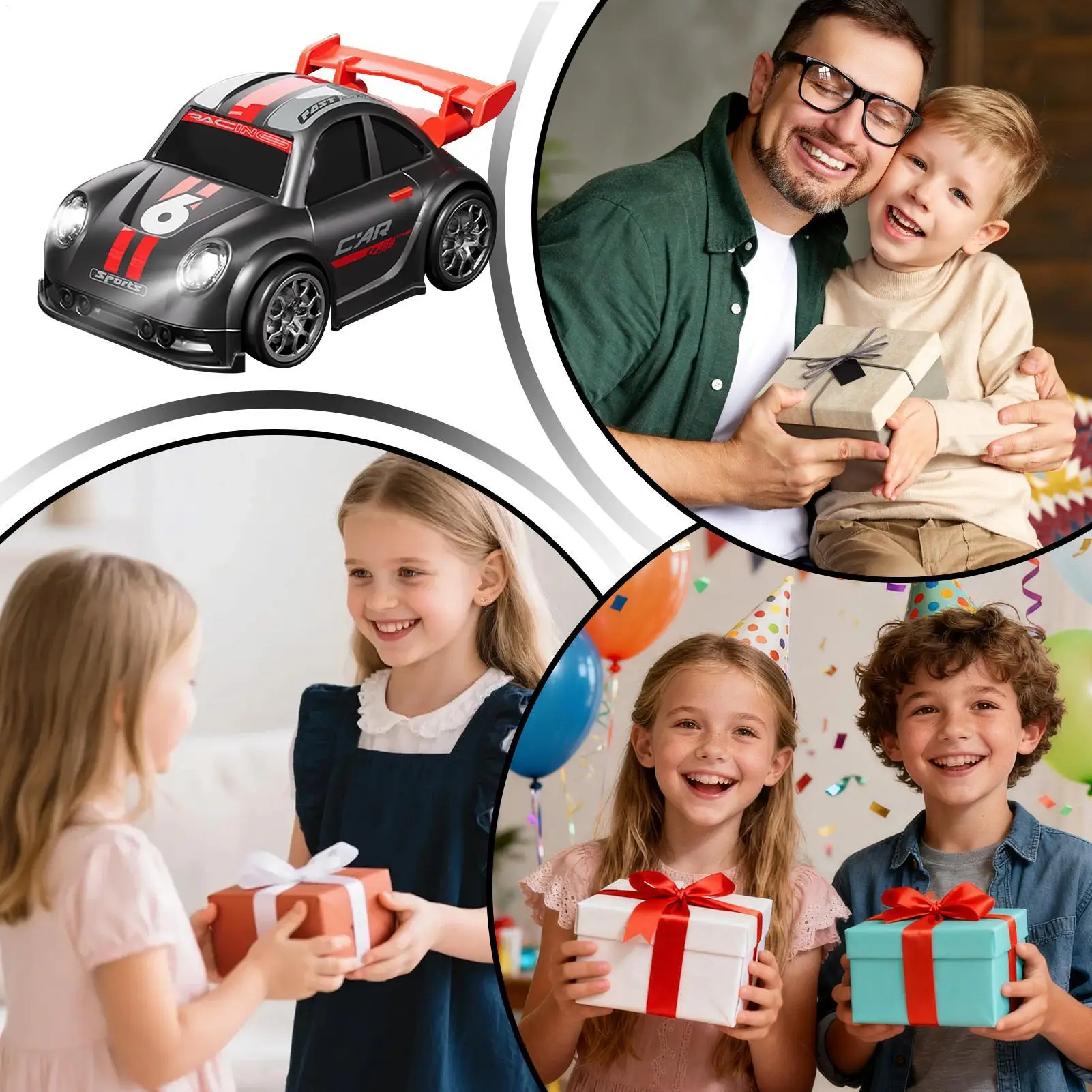 

4WD RC Drift Car Cartoon Rechargeable High Speed Remote Control Racing Cars Vehicle Model Toy Gift for Boy Girl Kid