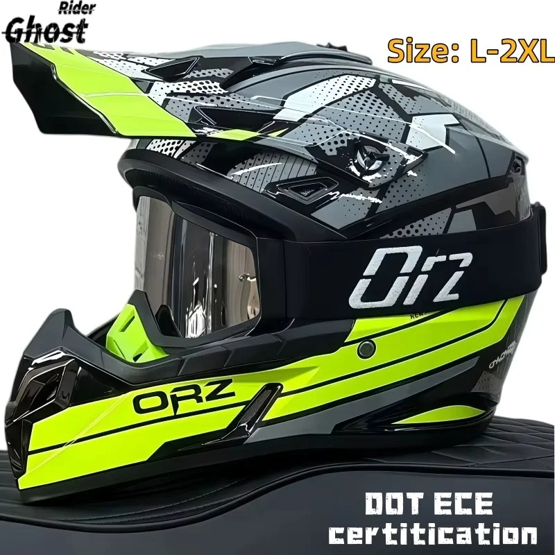 Motocross Helmet Off Road Full Face Motorcycle Rally Riding Helmet Peak Visor DOT Certified for Men Women
