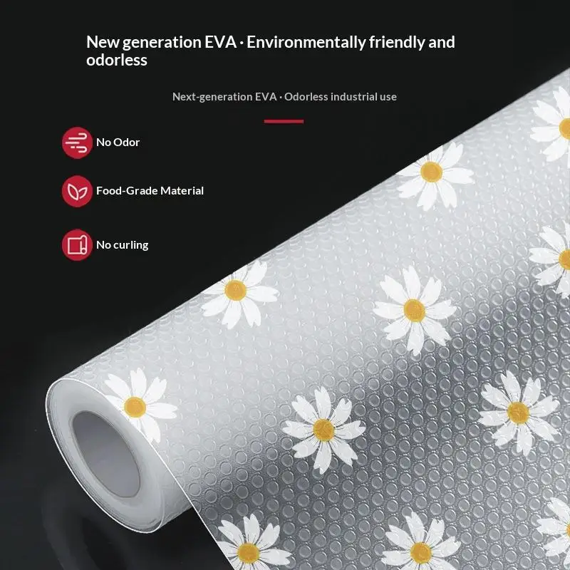 HOT! Flower Kitchen Cabinet Mat Reusable Drawer Mat Kitchen Dining Table Mat Insulation Mat Waterproof Moisture-proof Drawer Mat