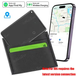 Nueva cartera de carga inalámbrica, tarjeta de seguimiento, localizador GPS resistente al agua, etiqueta inteligente, funciona con Apple Find My App, seguimiento Bluetooth