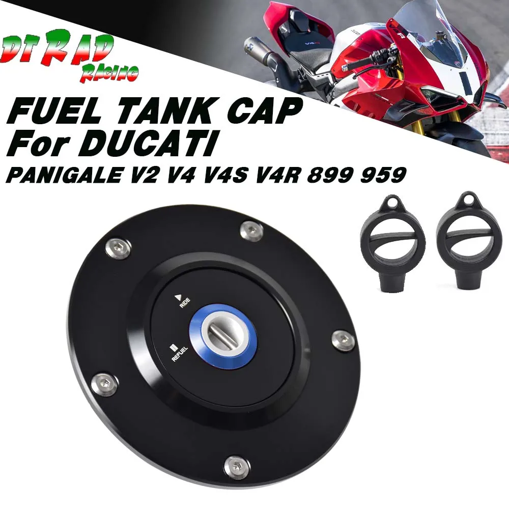 

For DUCATI PANIGALE V2 V4 V4S V4R 899 959 New Fuel Tank Cap With Key Lock Modified Parts Fast Plug Gasoline Cover Accessories