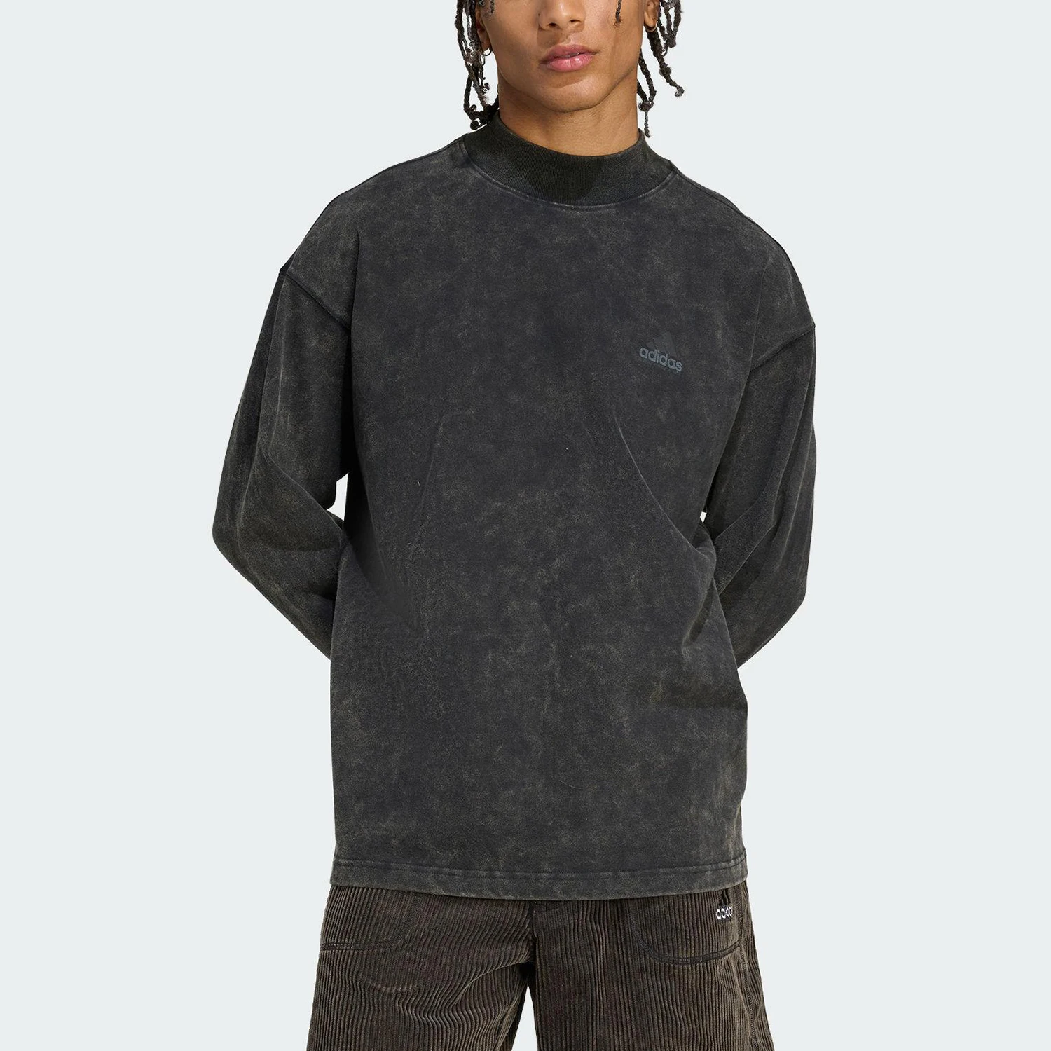 Adidas Authentic Three Leaves Men's Loose Fashion Casual Long Sleeve T-Shirt JX1588