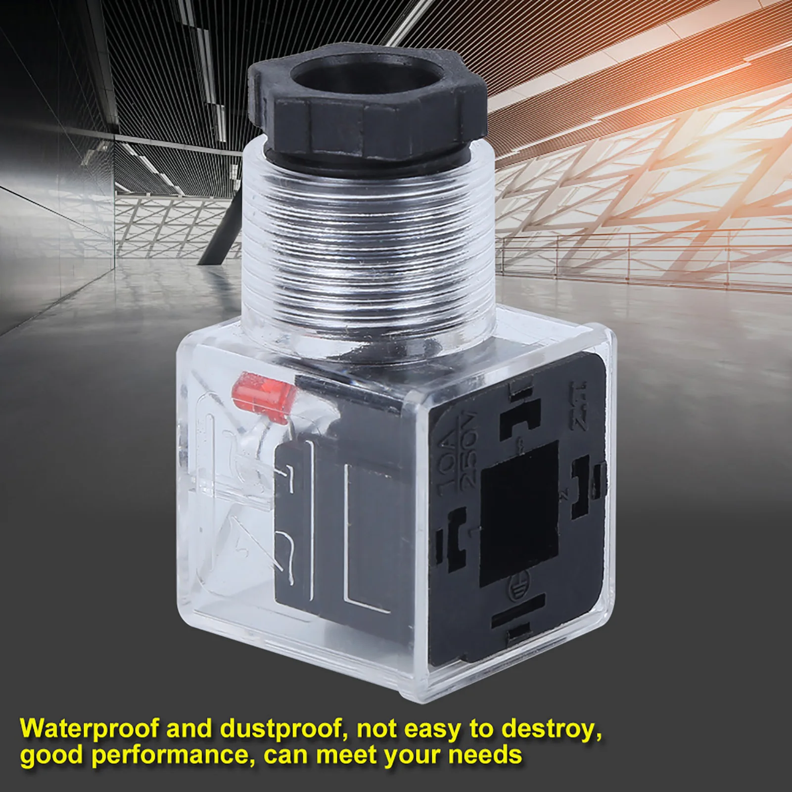 5Pcs Solenoid Coil Plug Hydraulic Solenoid Valve Transparent Voltage Universal Accessories DC24V