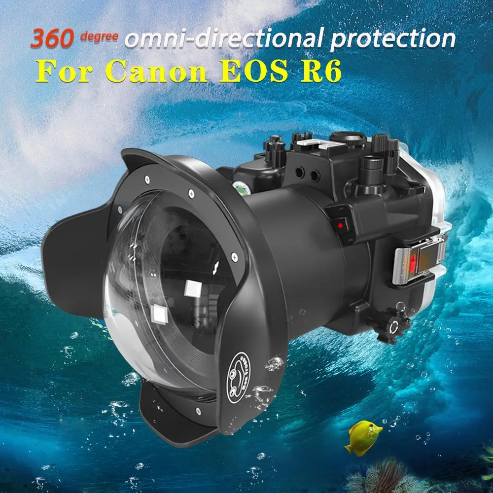 Seafrogs 40m waterproof case+focusing ring+6