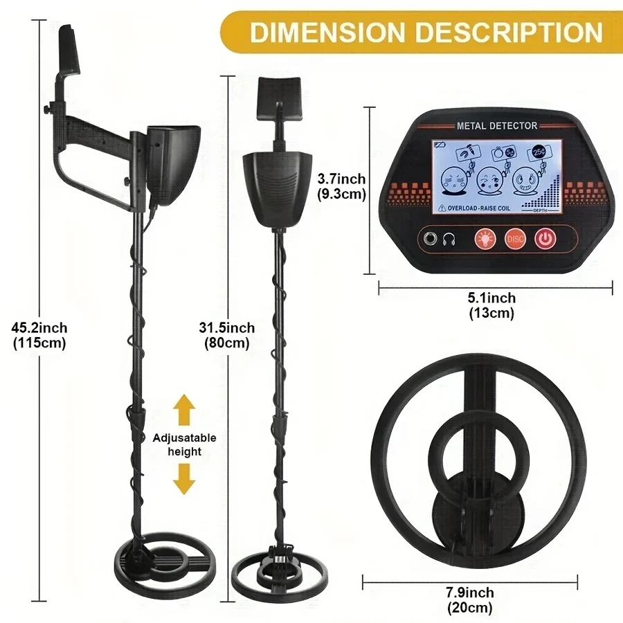 High Sensitivity Beach Treasure Finder Handheld Underground Metal Detector For Children And Adults High Precision Gold Detector