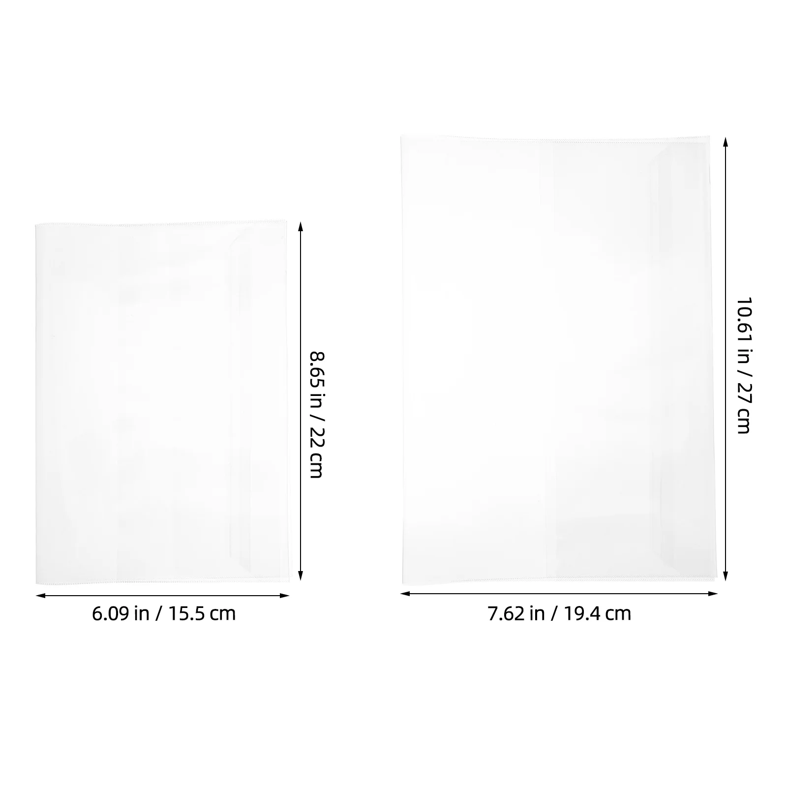 40 pçs capas de livro de plástico transparente manga impermeável protetor transparente para livros didáticos notebooks biblioteca escolar à prova de poeira