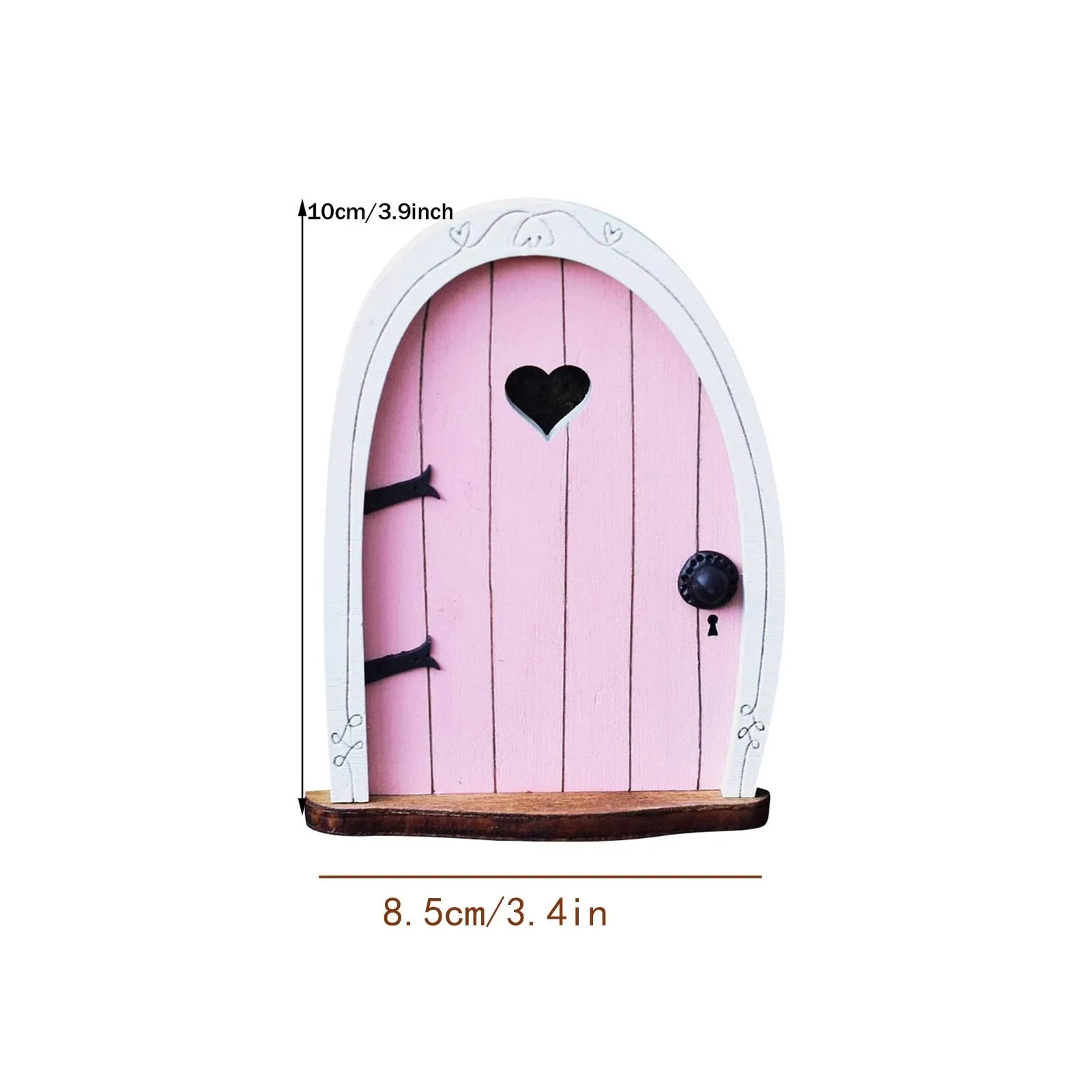 Wood Mini Fairy Door Ornament Wooden Miniature Elf Door Decoration For Tree Decorations Outdoor Garden Accessories