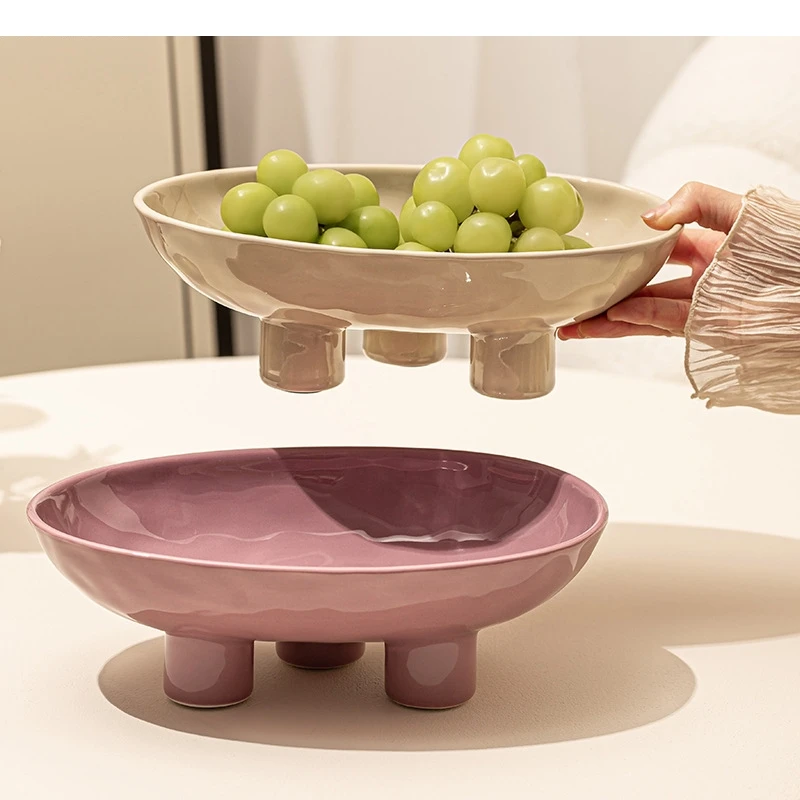 

Керамическая тарелка с фруктами, свадебная вечеринка, поднос для закусок, конфет, торт, десерт, свет, роскошное украшение для дома, искусство, высокая нога