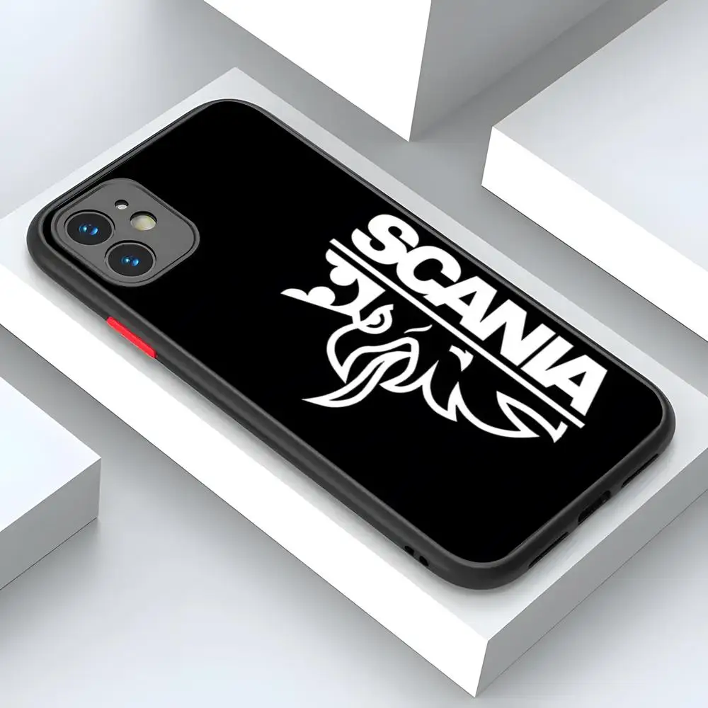 Luxury truck car s-scaniaes Car  Phone Case For iPhone 15 14 12 13 11 Pro XR XS Personalization Max Mini X 7 8 Plus matte shell