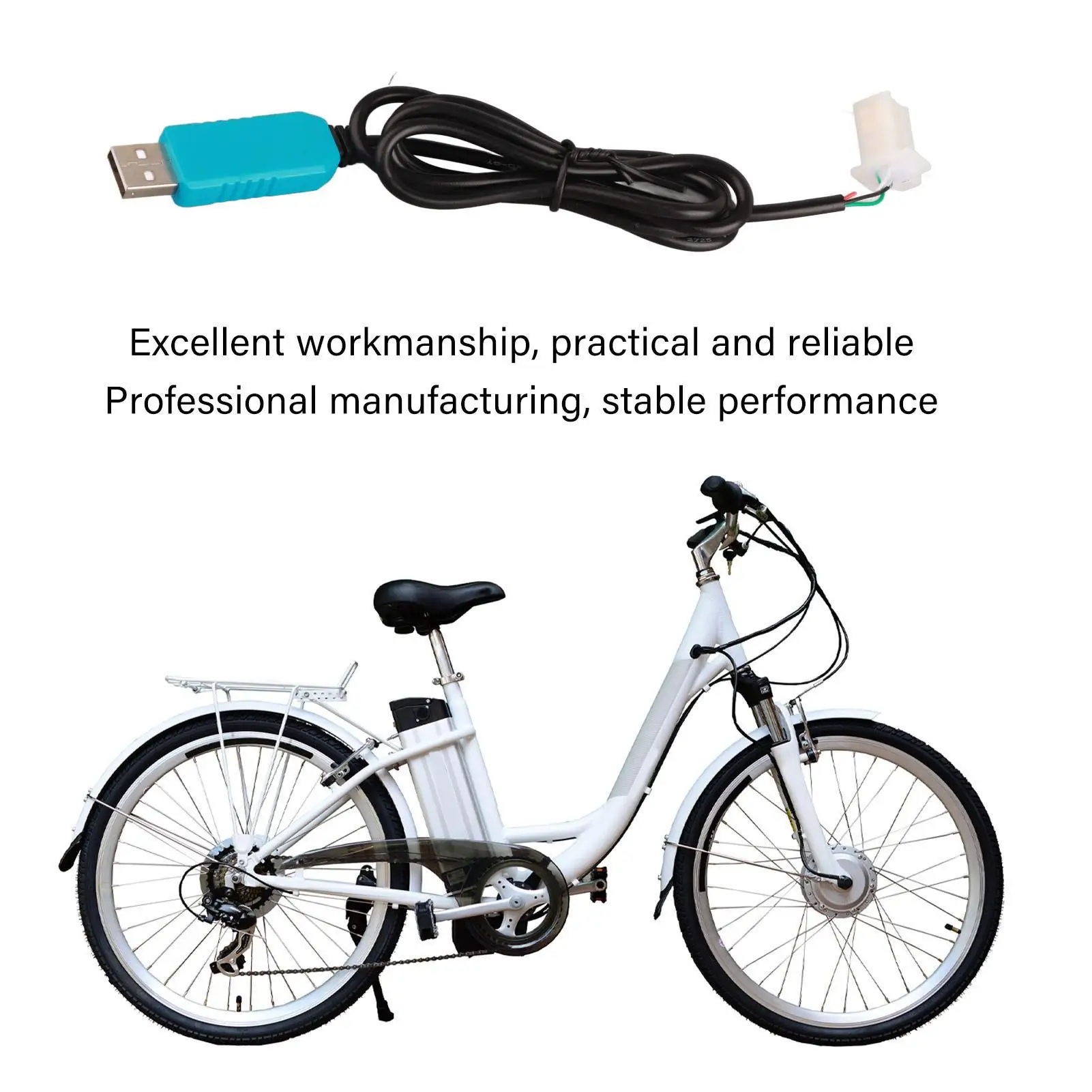 Motocicleta elétrica USB cabo controlador, operação fácil, confiável, sensível para moto