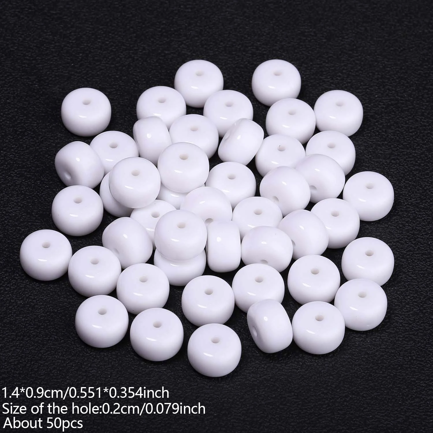 Farbige Acryl-Flachperlen 9x14mm Lose Spacer-Rondelle-Perlen für DIY-Ohrringe, Armbänder, Halsketten und Schmuckherstellung Zubehör – Detail 15