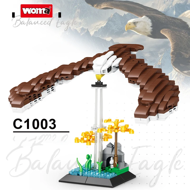 

Набор строительных блоков для детей серии «Птицы» от бренда Eagle, развивающие игрушки-пазлы, способствующие развитию силы.