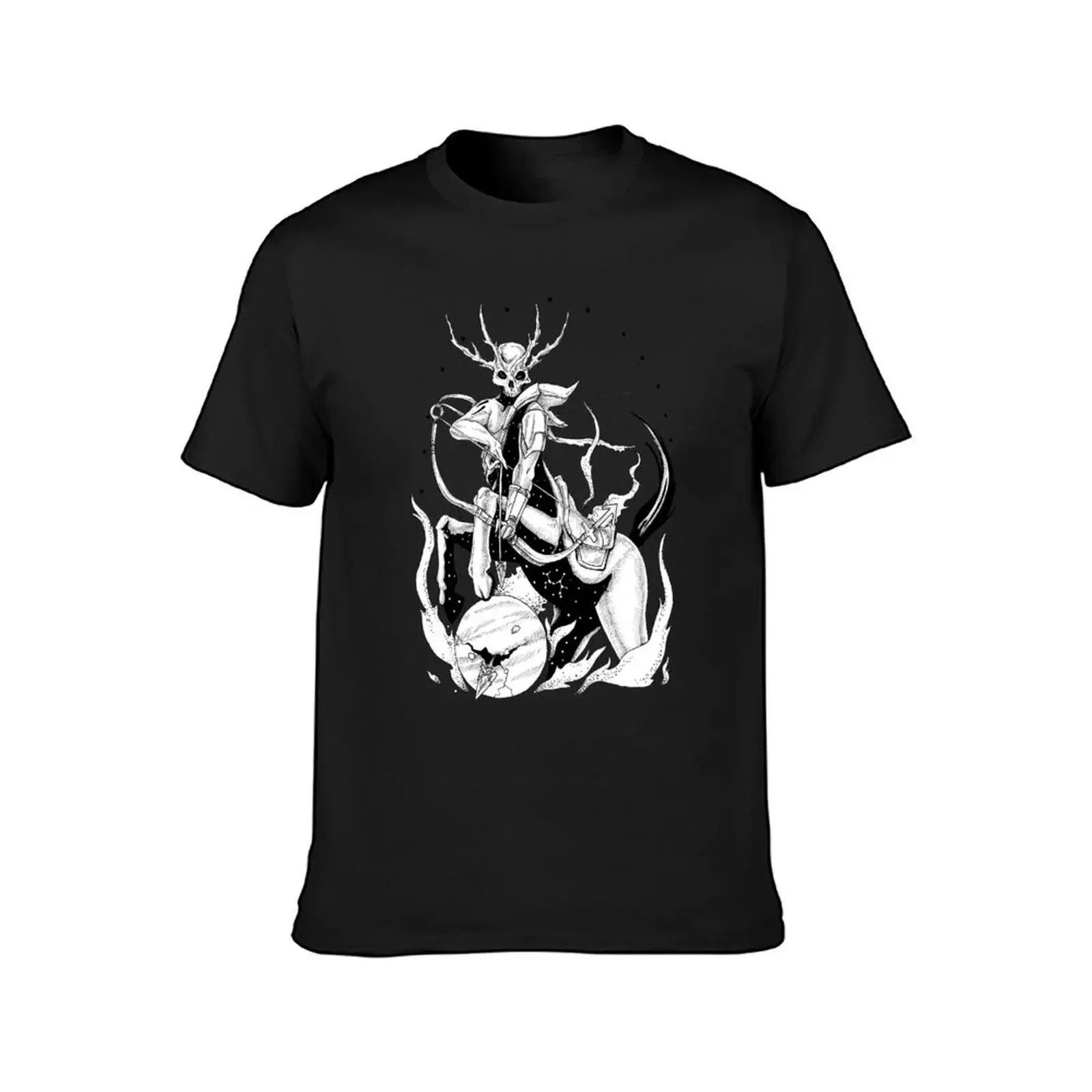 Sagittarius Skeleton T-Shirt anime Short sleeve tee customs design your own blanks plain white t shirts men