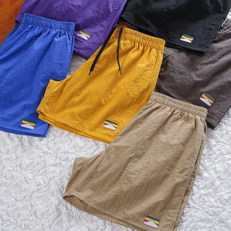 

Qui Dry Breathable Outdoor Function Waterproof 7 Inch Sports Fitn orts for Men Beach Pants Straight Leg mid Waist